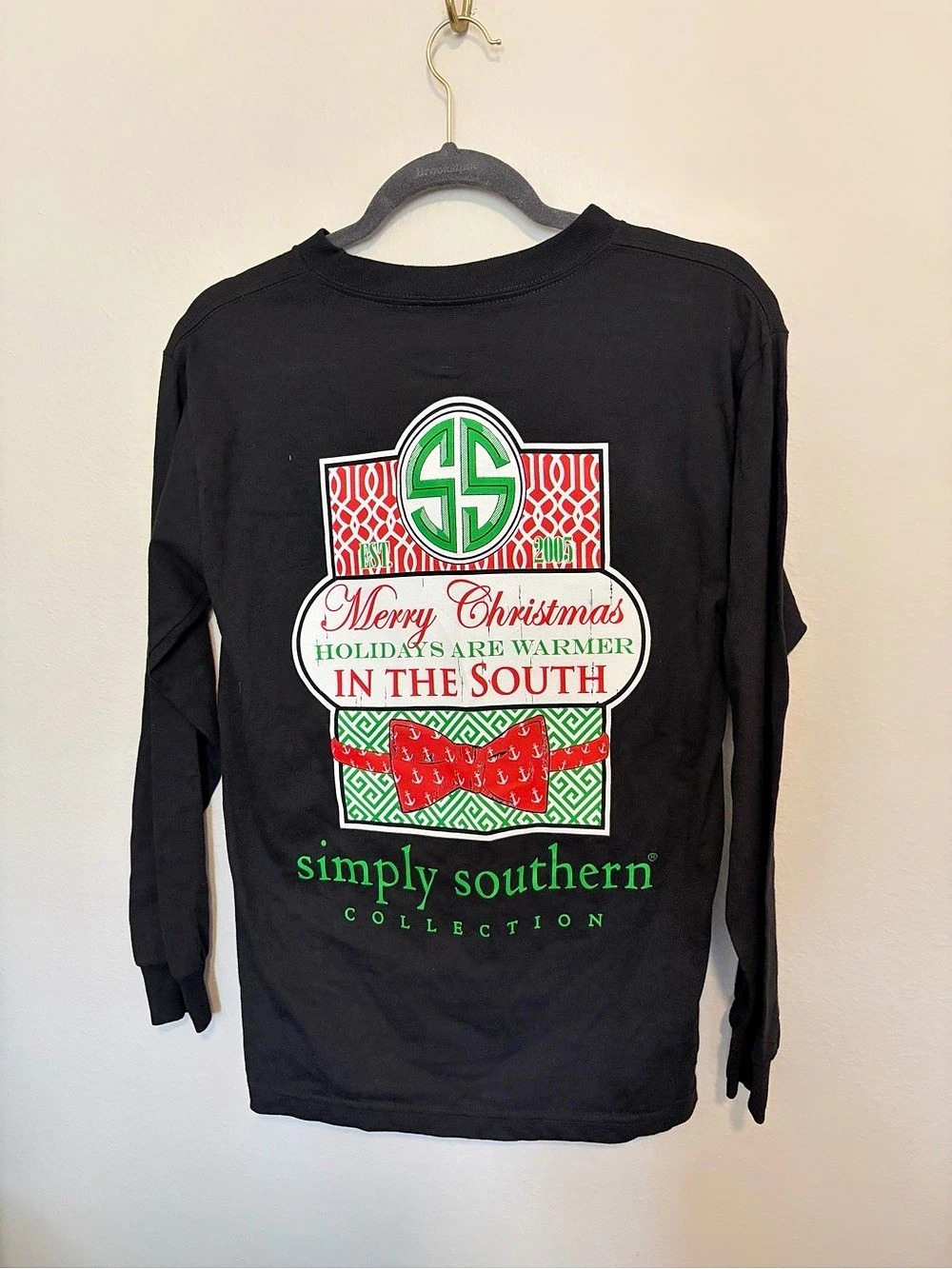 Simply Southern Holidays Are Warmer in the South Long Sleeve T-Shirt Tee